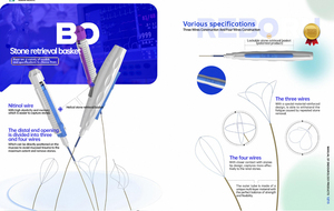 Y tế tiết niệu đá khai thác giỏ absc hình dung cao 90 115cm nitinol đá thu hồi giỏ với giấy chứng nhận CE - Product Image 5
