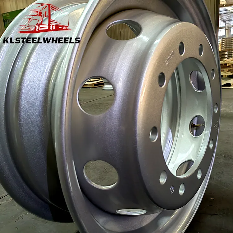 Pelek roda 22.5x8.25 kualitas tinggi diskon besar-besaran roda truk pelek 22.5x82.5 dengan 10 lubang pelek truk