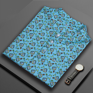 Polo de Golf Dry Slim Fit para hombre con todo estampado de lujo y logotipo personalizado 92% poliéster 8% Spandex de talla grande disponible - Product Image 4