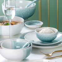 Service de vaisselle pour 12 personnes, gaufrage vert citron, service d'assiettes de cuisine colorées, vaisselle de table en grès, 16 pièces 72 pièces
