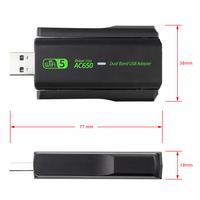 Adaptador WiFi USB de 1300Mbps AC1300 WiFi 5 tarjeta de red Ethernet de doble banda 5G 2,4G USB3.0 Dongle para PC portátil WiFi receptor