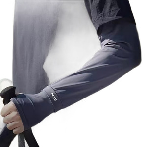 Manchons de cyclisme pour hommes, coupe ample, protection UV UPF50+, en soie glacée, été 2025 - Product Image 5