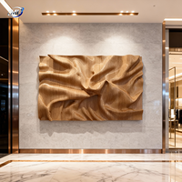 Sculpture murale en bois écologique moderne, gravée par CNC, motif vague dynamique, pour appartement