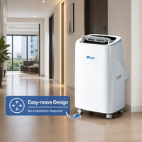 Condizionatore d'Aria Portatile Caldo/Freddo 12000BTU con Refrigerante R290, 4 in 1: Raffreddamento, Riscaldamento, Deumidificazione, Ventilazione, AC Mobile per Casa e Stanza
