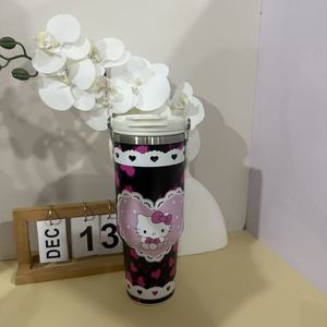 Gobelet isotherme Sanrio <span class=keywords><strong>Hello</strong></span> Kitty à double paroi, grande capacité, avec paille, anti-fuite, pour boissons chaudes et froides, anti-chute, cadeau pour filles - Product Image 5