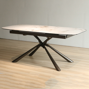 Moderno <span class=keywords><strong>tavolo</strong></span> da pranzo <span class=keywords><strong>in</strong></span> ceramica bianca SDT2034 <span class=keywords><strong>con</strong></span> <span class=keywords><strong>gambe</strong></span> <span class=keywords><strong>in</strong></span> <span class=keywords><strong>metallo</strong></span> casa soggiorno cucina uso per il bagno dell'hotel pannello di <span class=keywords><strong>legno</strong></span> stile - Product Image 5