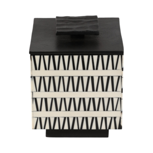 Scatola portaoggetti decorativa quadrata con coperchio, organizer moderno in resina per gioielli e ricordi, decorazione per la casa - Product Image 1