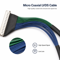 Câble coaxial micro 20 broches à pas de 0,4 mm personnalisé Sino-Media avec connecteur PVC verrouillable et âme en cuivre, modèle 20679-020T-01