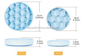 Varywell silikon 16cm 21cm oranye 4cm dalam pengumpan lambat mangkuk anjing anak anjing makanan hewan peliharaan piring sarang lebah mangkuk makanan lambat - Product Image 4