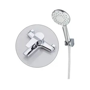 Melhor Boa Venda Silver Tub Spout Aço Inoxidável Handle Bathroom Tub Faucet Bath Shower Mixer Tap Set
