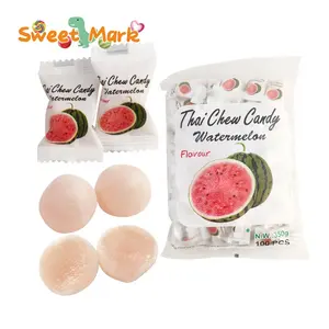 Thai chew candy watermelon flavor candy ball center filled soft candy