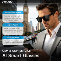 Lunettes Intelligentes H03 Neuves avec Caméra 800W, Transfert WIFI, Contrôle par Geste, ChatGPT pour Hommes et Femmes, Lunettes IA Intelligentes pour l'Extérieur