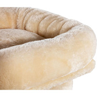Arbre à chat de 36 pouces avec hamac, griffoir en sisal pour chatons d'intérieur, petite pièce, beige