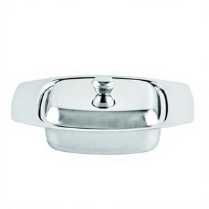 Boîte à beurre en acier inoxydable personnalisée plat à fromage beurrier en plastique avec couvercle beurrier avec couvercle en acier inoxydable vente en gros - Product Image 1