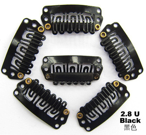 1000 Pezzi <span class=keywords><strong>Clip</strong></span> per Parrucche in Silicone da 28mm Biondo/Marrone/Nero, <span class=keywords><strong>Clip</strong></span> Metalliche a 6 Denti a Forma di U per Realizzazione Parrucche - Product Image 5