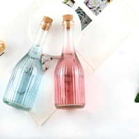 Hoogwaardige zeefdruk 500ml 700ml 750ml opbergfles voor fruitwijn, tequila, likeur, whisky, heldere wijnfles met deksel