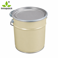 Fabricant de seaux métalliques de 5 L, vente en gros de seaux à peinture ronds en tôle avec couvercle à anneau de verrouillage