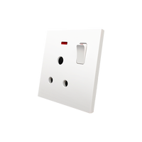 Prises commutées 15A néon afrique du sud mur Standard contrôle de la lumière haute puissance 86 Type PC panneau Ultra-mince prises indiennes pour la décoration