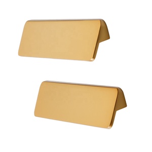 Tiradores de borde dorado, manijas de perfil decorativas personalizadas, manijas de armario para dormitorio, armario, <span class=keywords><strong>puerta</strong></span> corredera - Product Image 6