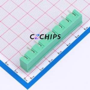 MX2EDGRC-7.62-08P-GN01-Cu-A Plug-in Terminal Block Bent Lead Through Hole,P=7.62mm Board-to-Board / Socket - Closed 1x8P 7.62mm - Product Image 2