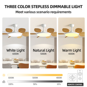 Lámpara <span class=keywords><strong>Ventilador</strong></span> LED de <span class=keywords><strong>Diseño</strong></span> Moderno de Alta Gama, 3/6 Aspas, Control Remoto, Motor DC, Iluminación de Espectro Completo, Alto CRI 90, Bajo Ruido, Regulable - Product Image 5