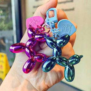 Colorful <b>Balloon</b> Dog Keychain Acrylic Pendant Necklace Keychain Bag Decorative Bracelet Accessories - Product Image 5