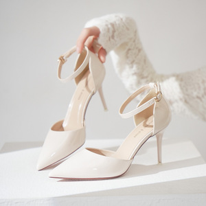 Sandalias de Tacón Alto para Mujer, Punta Puntiaguda, Tacón de Aguja, Tallas 41-43, Correa Trasera con Hebilla Decorativa, Zapatos que Aumentan la Estatura - Product Image 3