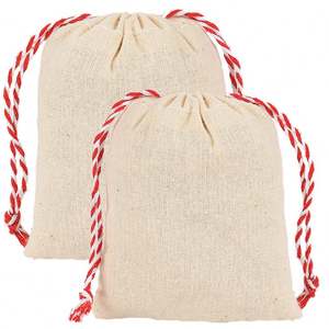 Bolsa de Almacenamiento de Muselina de Algodón de 8*10cm con Cordón, Transpirable, a Prueba de Polvo, para Manualidades, Reciclable - Product Image 1