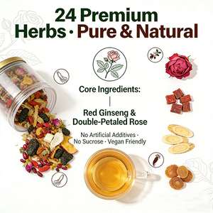 Té <span class=keywords><strong>de</strong></span> Hierbas Orgánico para Mujer en Bolsitas, Adelgazante, para una Piel Radiante, Aumenta la Energía, 24 Ingredientes Naturales, Reduce la Hinchazón, las Ojeras y el Acné - Product Image 4