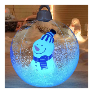 Boules décoratives gonflables d'extérieur 24 pouces, boule de Noël décorée en PVC 2 en 1, 20240629, décoration de Noël gonflable, ornement gonflable - Product Image 1