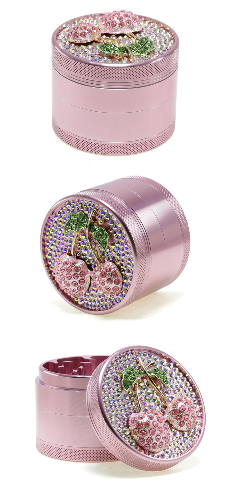 4 part 63mm aluminum alloy cactus diamond cute grinder for lady 6161