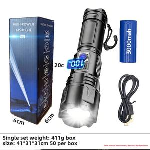 Lampe de poche tactique Portable en alliage d'aluminium LED 500m Distance de faisceau 1000 + Lumens longue durée de vie de la batterie USB IP67 étanche - Product Image 6