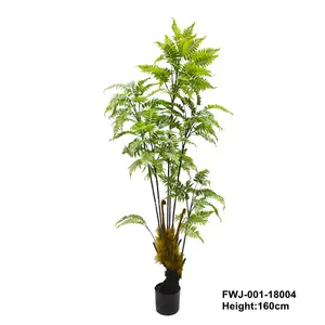 Artificial Outdoor Plants Greenery Fake Boston Fern Bushes Artificial Shrubs No Fade Faux Plastic Plants