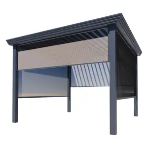 Manufacturer Supplier Factory Bulk Aluminum Pergola Solar Roof Italian Outdoor Rainproof Garden Aluminum Pergola