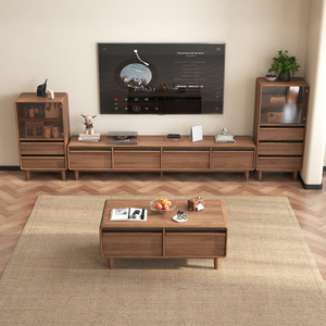 Mueble de <span class=keywords><strong>TV</strong></span> Moderno Extensible y Ajustable de Madera de Nogal para Sala de Estar, Dormitorio o Entrada, Venta al Por Mayor - Product Image 5