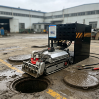 Robot de dragage télécommandé convivial avec caméra pour boues de réservoirs industriels