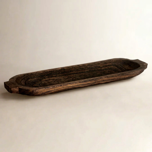 Bandeja de Madera Estilo Artesanal Moderno con Soporte de Madera Maciza y Centro de Mesa con Pintura de Ángel Ecológica para Mesa del Hogar - Product Image 1