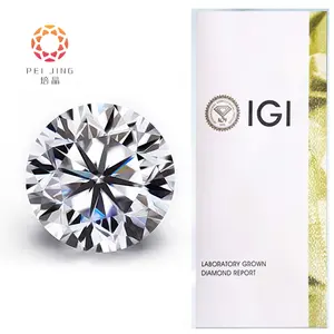 Peijing Diamond Manufacturer Real IGI GIA Certified HPHT Lab Grown Diamond Loose Synthetic CVD Round Lab Made Diamond Buyer