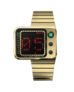 Reloj Digital Retro con Diseño Personalizado, Pantalla LED Matrix, Reloj de Cuarzo con Correa de Acero Inoxidable de 18 mm, Deportivo, Resistente al Agua, OEM, ODM - Product Image 4