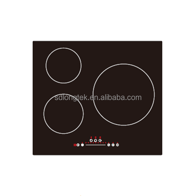 3 Burner Hob Child Lock Redidual Heat Indicator Longtek Built in Hobs