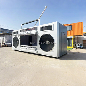 Carretto Mobile Personalizzato per Caffè e Ristorazione, Stile Vintage con Radio Retrò, Food Truck per Gelati, Pizza e Birra in Vendita - Product Image 2