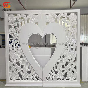 Fondo Acrílico Personalizado con Forma de Corazón Hueco y Rectangular para Bodas, Cumpleaños y Aniversarios, Decoración Desmontable - Product Image 6