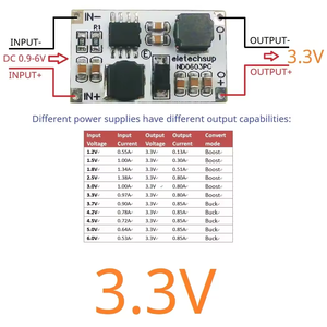 Eletechsup โมดูลแปลงไฟ DC 1-6V ถึง3V <span class=keywords><strong>3</strong></span>.3V 4.2V 5V โมดูล DC-DC ออโต้บูสต์บั๊กสำหรับ ND0603PC ESP32 <span class=keywords><strong>ESP8266</strong></span> - Product Image 4