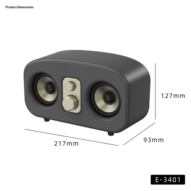 New E-3401 Wireless for 5.0 Retro Speaker Outdoor Card USB-Drive Compatible Portable Subwoofer Built-in Battery USB
