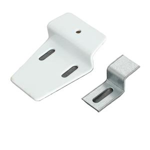 <b>White</b> Metal Z Shape Hanging <b>Bracket</b> For Bathroom Vanity Wall Cabinet Installation Heavy Duty Adjustable Support Hardware - Product Image 1