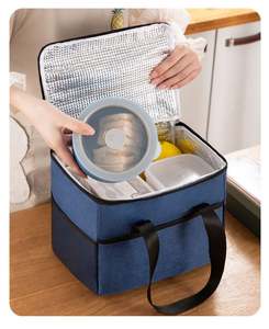 OEM ODM Rpet Sac Toile Glacière Sac Épicerie Isolé Thermique Préparation de Repas Déjeuner Glacière Sac - Product Image 6