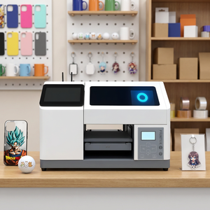 Nouvelle imprimante jet d'encre UV intelligente A4 compacte avec écran tactile 7 pouces, machine d'impression entièrement automatique <span class=keywords><strong>pour</strong></span> étuis de téléphone, cartes et balles de golf - Product Image 2