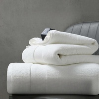 Vente flash - Ensemble de linge de lit d'hôtel 5 étoiles en coton 100% avec logo brodé personnalisé, serviettes de bain, fournitures hôtelières