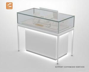 Moderno escaparate <span class=keywords><strong>de</strong></span> joyería <span class=keywords><strong>de</strong></span> <span class=keywords><strong>cristal</strong></span> y acrílico con iluminación LED <span class=keywords><strong>para</strong></span> tiendas al por menor centros comerciales o espacios comerciales elegante vitrina - Product Image 1