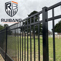 Valla de Acero Personalizada Ruibang con Postes y Puertas para Contratistas de EE. UU. y Canadá